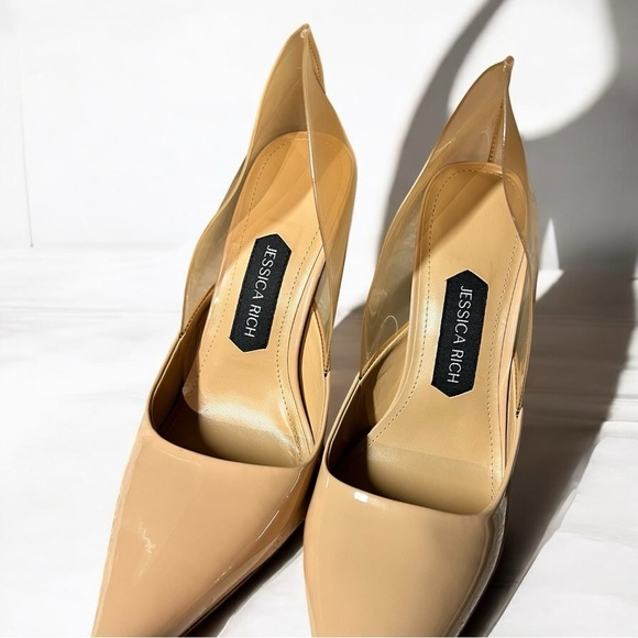 🌻NEW Jessica Rich Angelica Nude Color Sole Pointed Toe Pump Size 40 US Size 10 - Picture 5 of 10